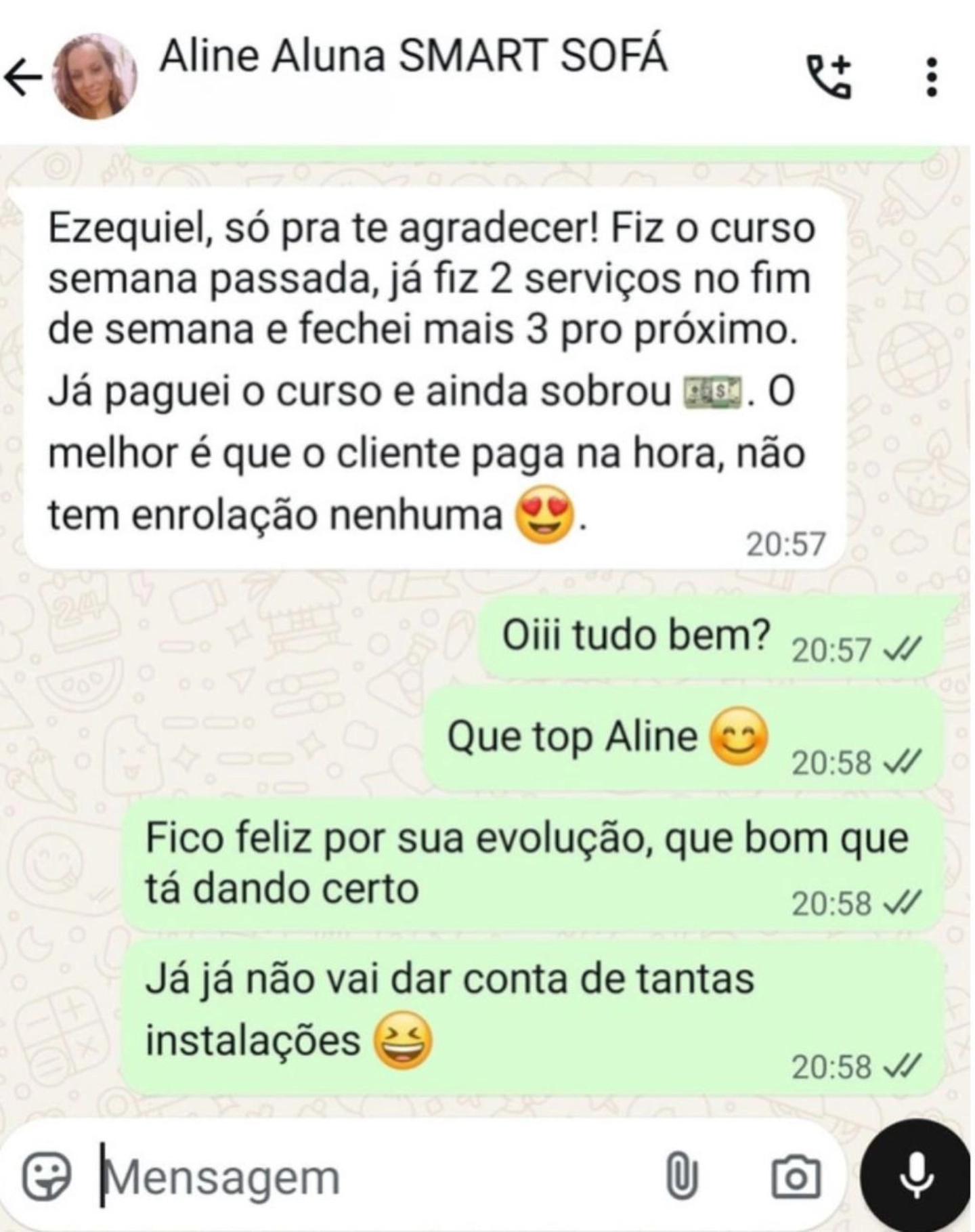 Depoimento de aluno Smart Sofás 2